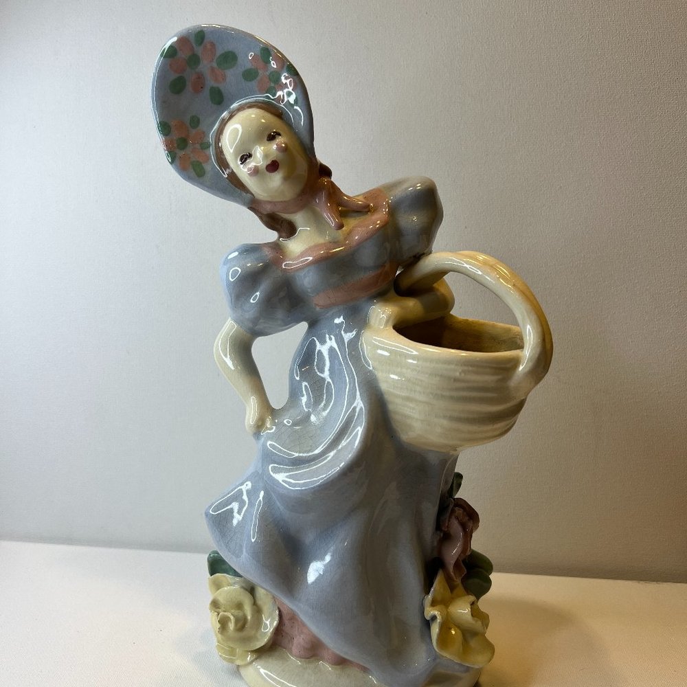 Kaye of Hollywood Girl with basket and applied flowers